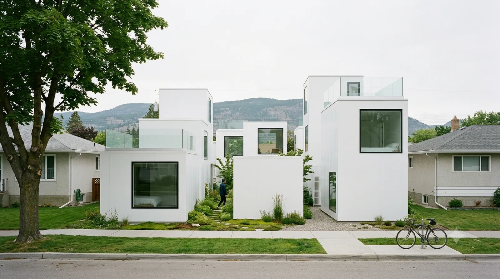 Moriyama House — SANAA, 2005: one house broken into ten white boxes with the garden running between them.