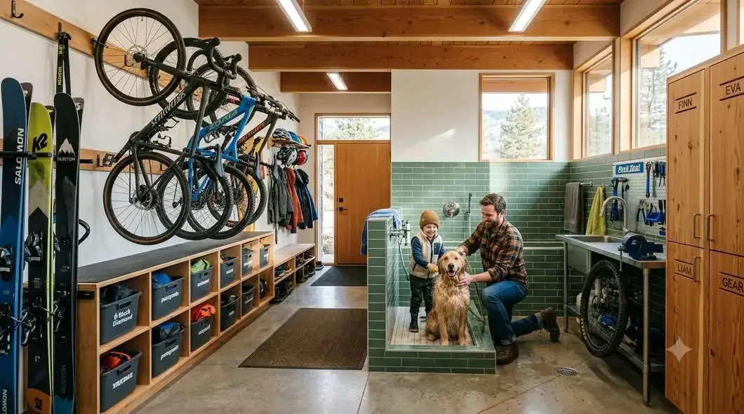The 50-Footer — The gear room + dog-wash