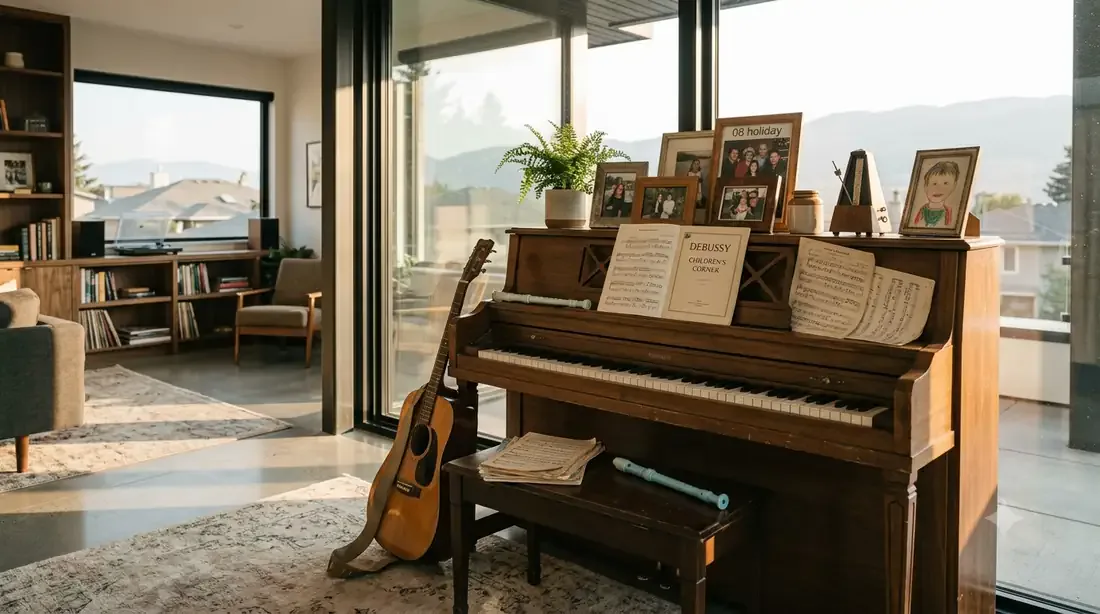 Miller House — Piano + music corner