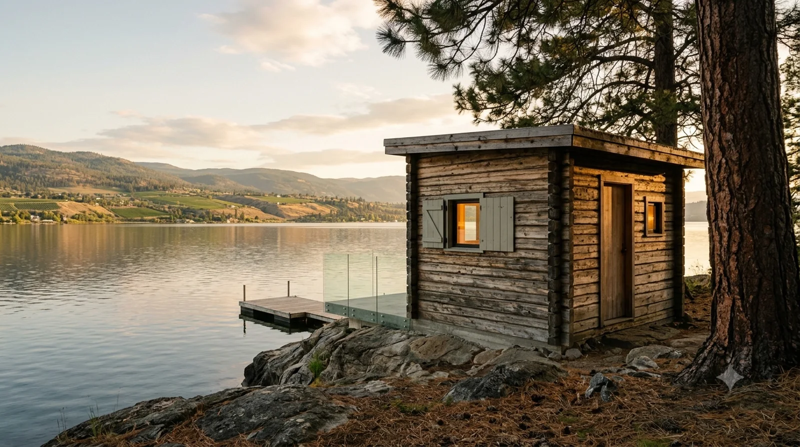 Le Cabanon — Le Corbusier, 1952: one small log room at the water. The smallest house on this page.