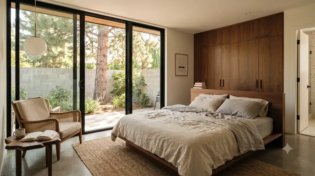 The Glenmore Eichler — Primary suite — lived-in